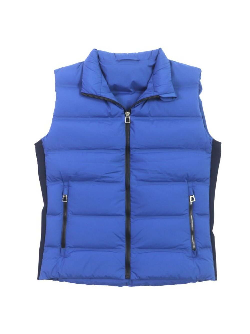 Hermes Zip Up Down Vest Gilet Blue Navy